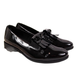 Lacquered shoes Filippo W PAW290 black beige white Lacquered shoes Filippo W PAW290 black beige white