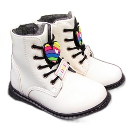 Warm girls' boots Jr EVE318B white