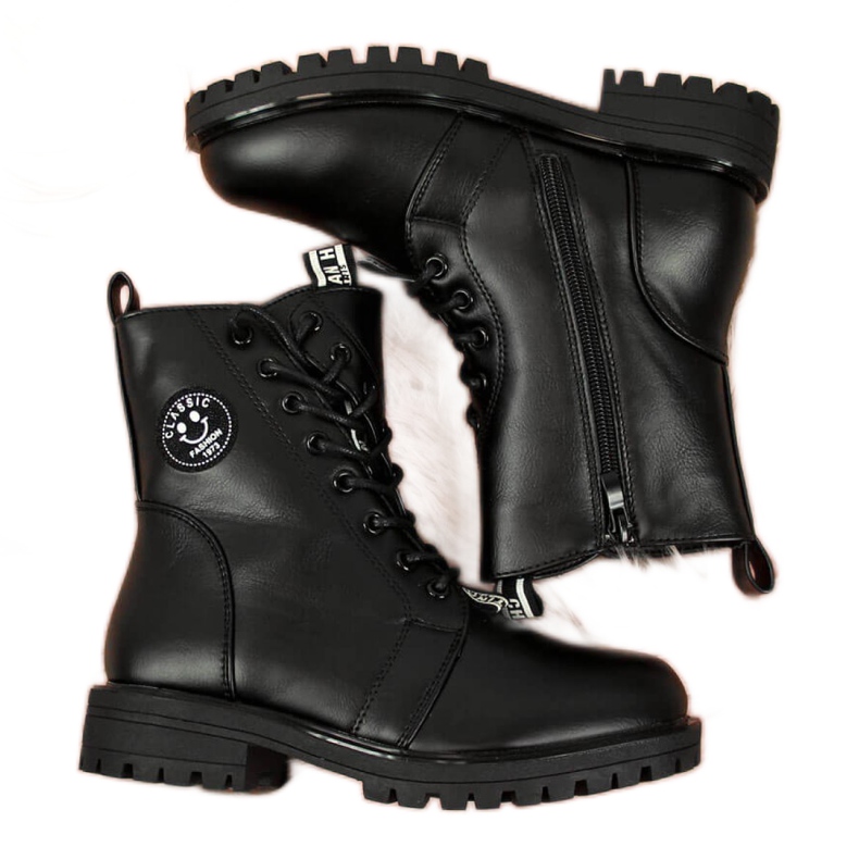 Boots insulated asymmetric Jr EVE322A black white