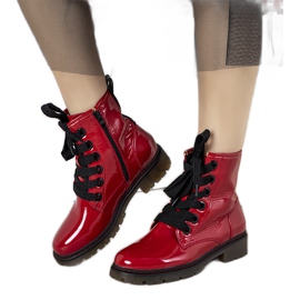 Delphine red patent leather boots Delphine red patent leather boots