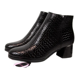 High-heeled boots with snake skin Potocki W WOL30A black