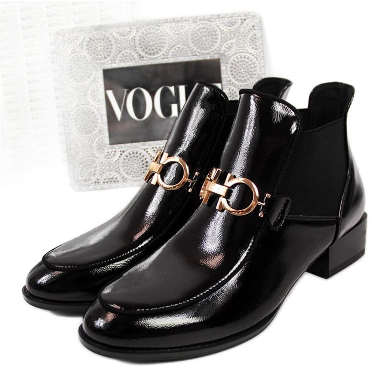 Lacquered Chelsea boots Potocki W WOL34 black