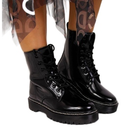 Warm lacquered boots Vinceza W JAN55A black