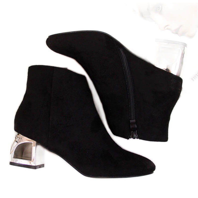 Boots with decorative heel T.Sokolski W SCA144A black