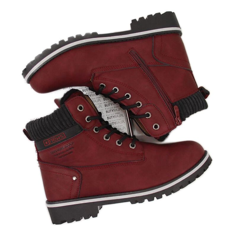 Insulated hiking boots News W EVE317B burgundy claret