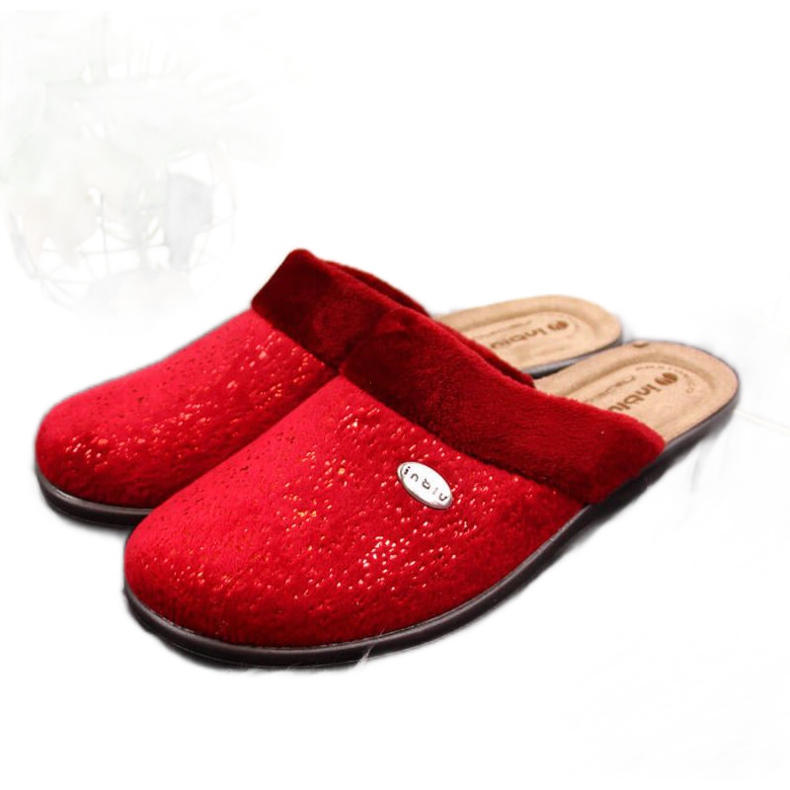 Home slippers on the wedge Inblu W ARC8 red