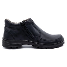 Joker Men's winter leather shoes 286J black