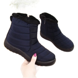 Waterproof snow boots with zipper News W EVE181B navy blue