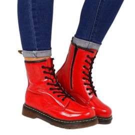 Warm laced leather boots Filippo W PAW77D red Warm laced leather boots Filippo W PAW77D red