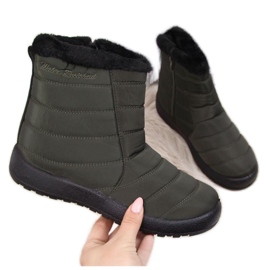 Waterproof snow boots with zipper News W EVE181D khaki black