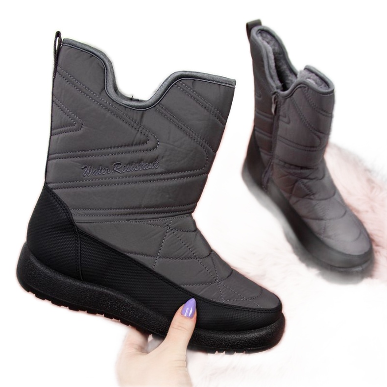 Waterproof snow boots News W EVE309B gray grey