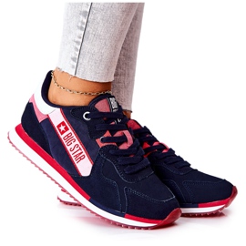 Leather sports shoes Big Star II274270 Navy blue white red Leather sports shoes Big Star II274270 Navy blue white red