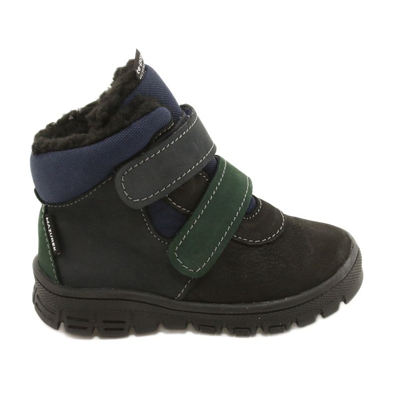 Boys' boots with a Waterproof membrane Mazurek 1360 black and navy blue