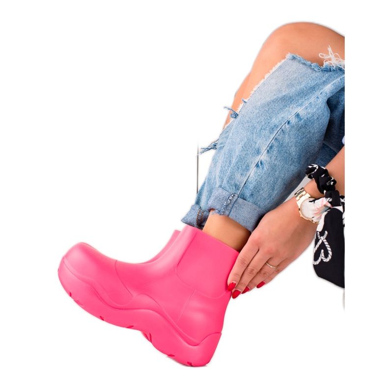 TRENDI Galoshes on the fashion platform pink