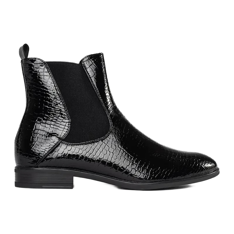 Lacquered Chelsea boots by Sergio Leone black