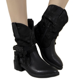 Black Honore cowboy boots