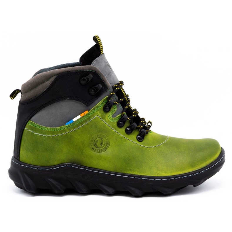 Olivier Men's winter leather boots 150GT green