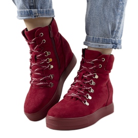 Carmona maroon winter sneakers claret