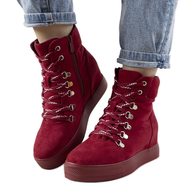 Carmona maroon winter sneakers claret