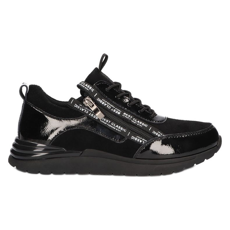 Leather sneakers Filippo DP3149 / 21 BK black Leather sneakers Filippo DP3149 / 21 BK black