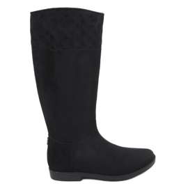 Black women's galoshes black D62P Black
