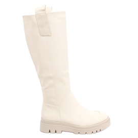 Cream women's boots QT27P Beige