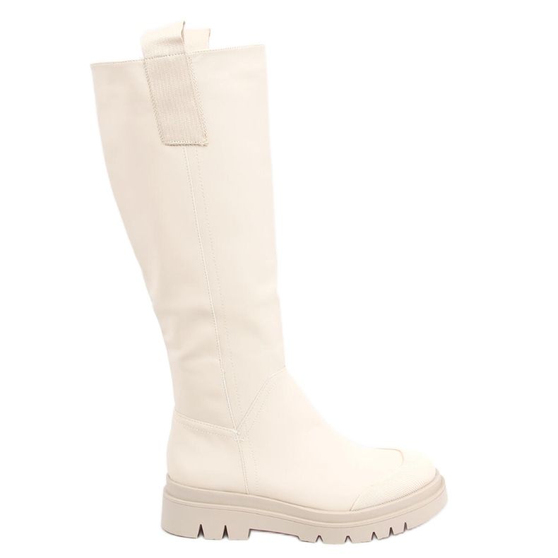 Cream women's boots QT27P Beige