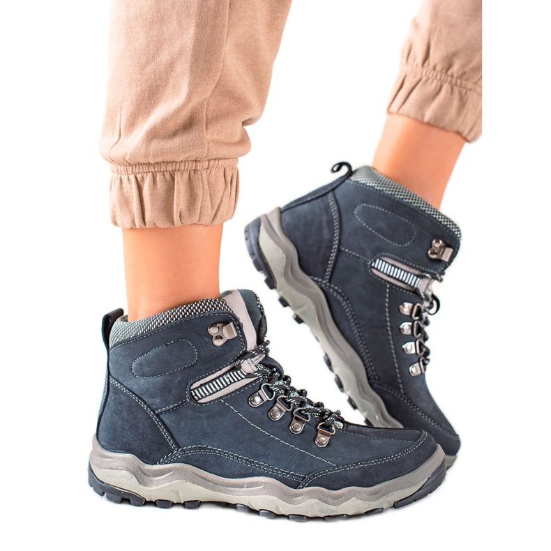 New Age Comfortable Trekking Shoes navy blue blue