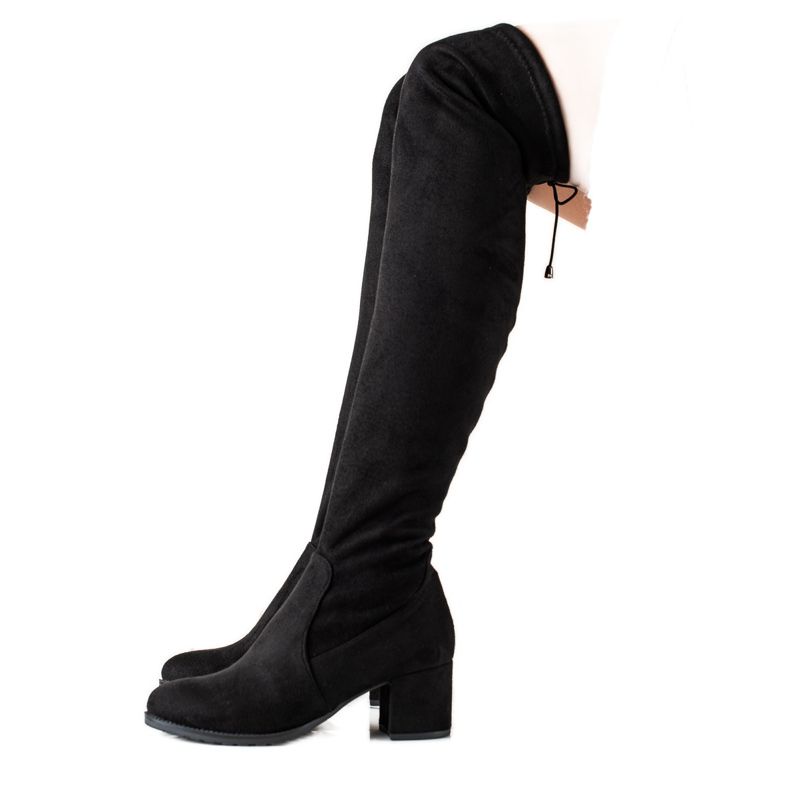 TRENDI Casual High Thigh Boots black