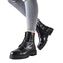 Super Me Classic Boots Trappers Made of Eco Leather black