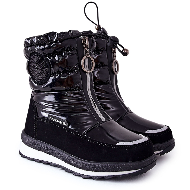 PE1 High Wool Warm Snow Boots Black Lucia