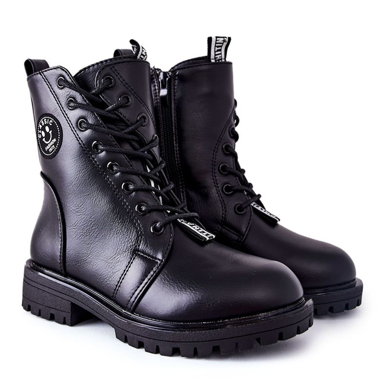 PE1 Children's Warm Boots Workers Black Rosalie