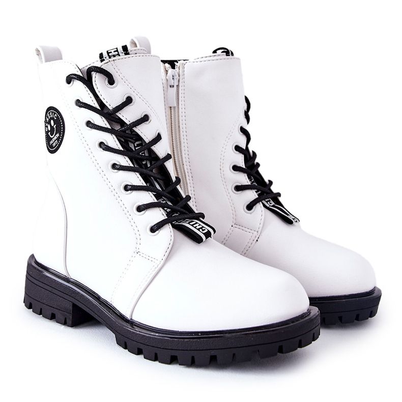 PE1 Children's Warm Boots Workers White Rosalie