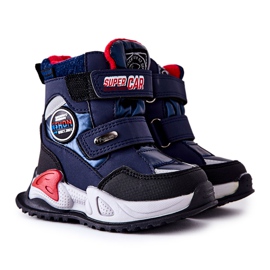 PJ2 Warm snow boots Boots With Velcro Navy Blue Rizie