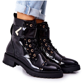 PG1 Warm Lacquered Black Colira Boots