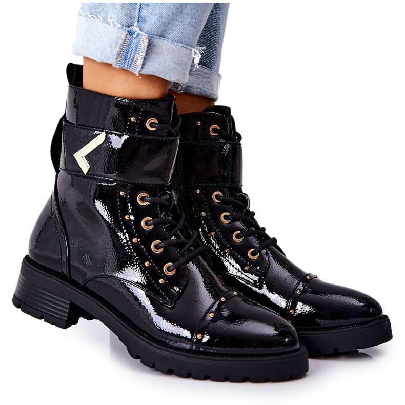 PG1 Warm Lacquered Black Colira Boots