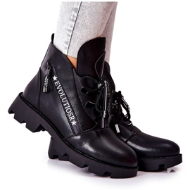 Boots Warmed With Fur Sergio Leone Black TR740
