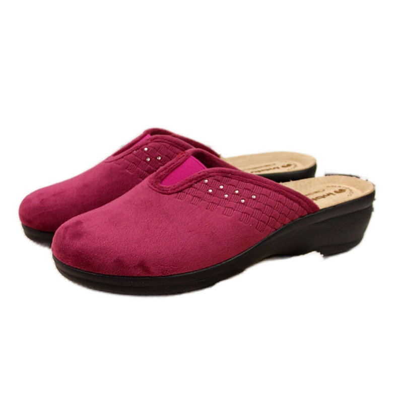 Home slippers on wedge Inblu W ARC3 plum red multicolored
