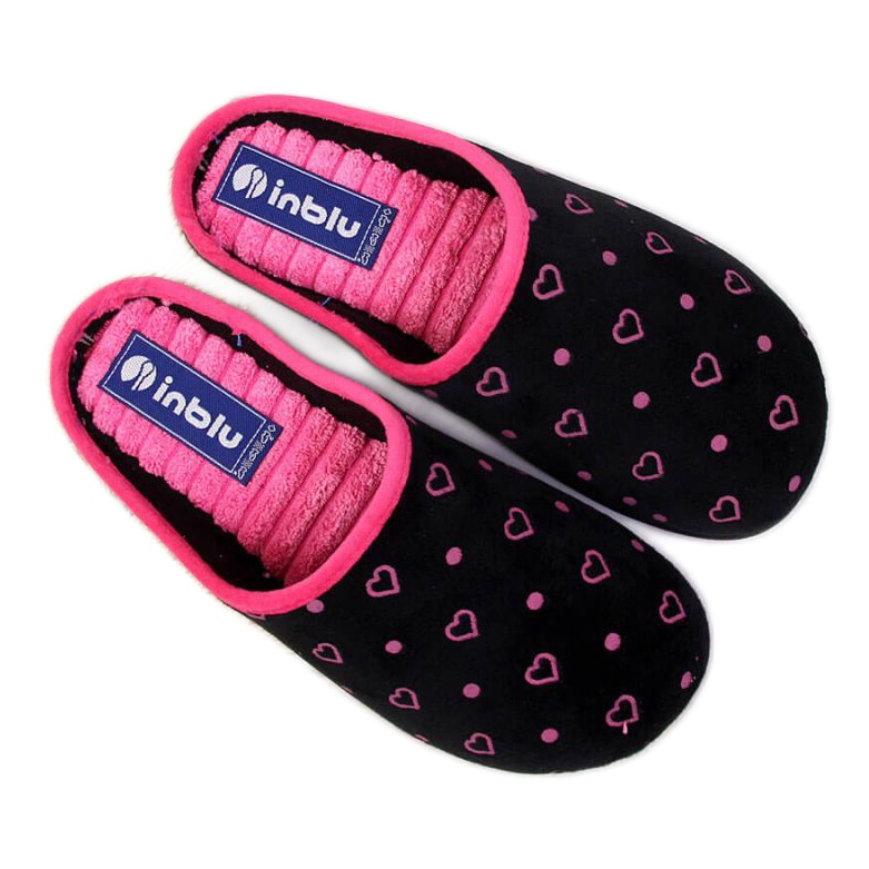 Home slippers W Inblu ARC5 black pink