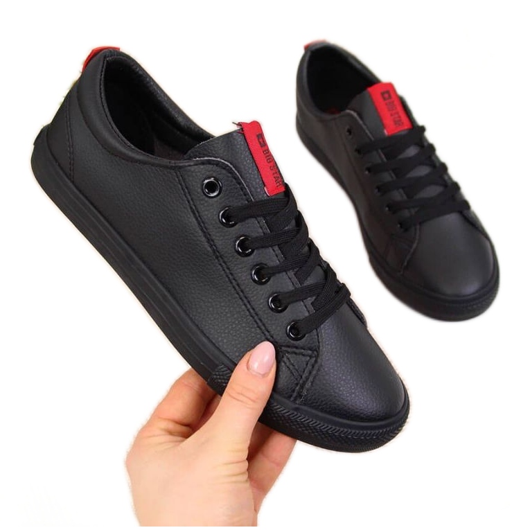 Big Star DD274687 black eco leather low-top sneakers