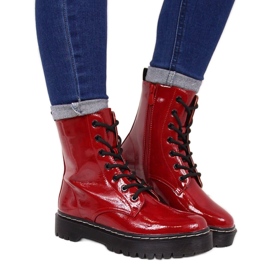 Insulated lacquered boots S. Barski W OLI71B Red Insulated lacquered boots S. Barski W OLI71B Red