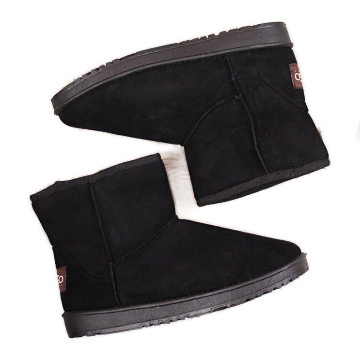 BM NEWS W EVE186A black suede snow boots