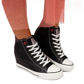 Sneakers on the wedge Cross Jeans W II2R4025C black white