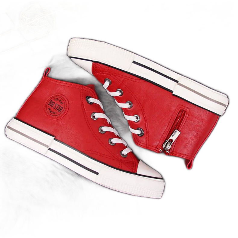 Sneakers in eco leather Big Star Jr II374005 red white