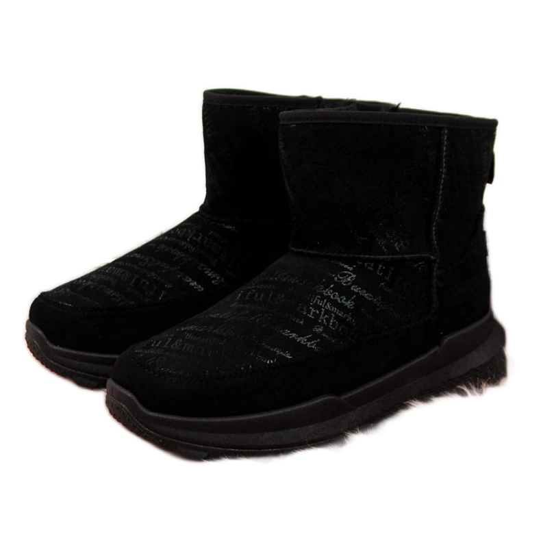 Suede snow boots News W EVE311A black Suede snow boots News W EVE311A black