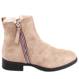 Isabel Khaki suede boots beige
