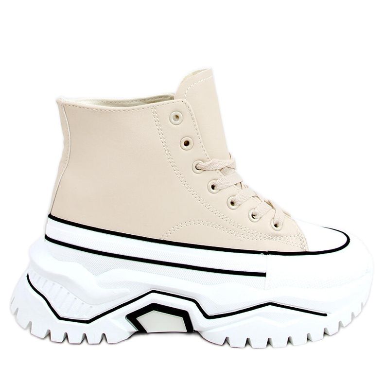 Corbel Beige high-soled sneakers