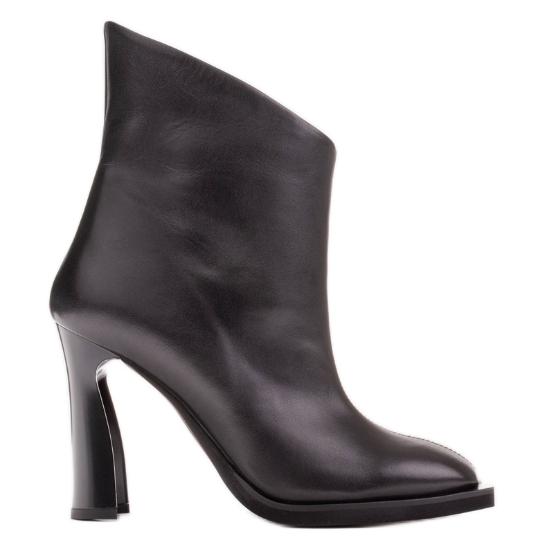 Marco Shoes Elegant boots with stitching black