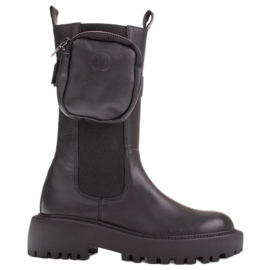 Marco Shoes Boots with a detachable pouch on the belt black