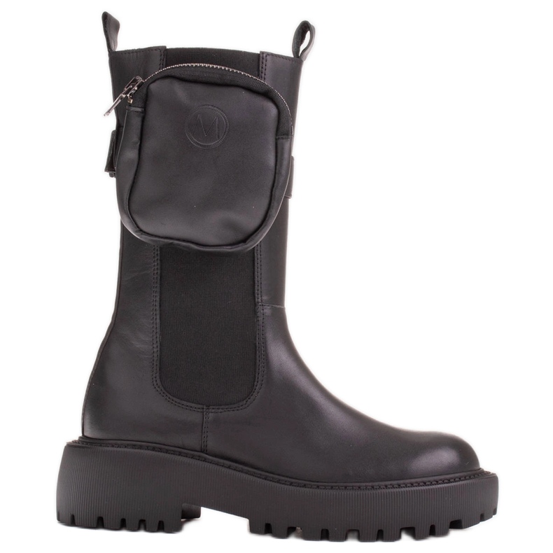 Marco Shoes Boots with a detachable pouch on the belt black